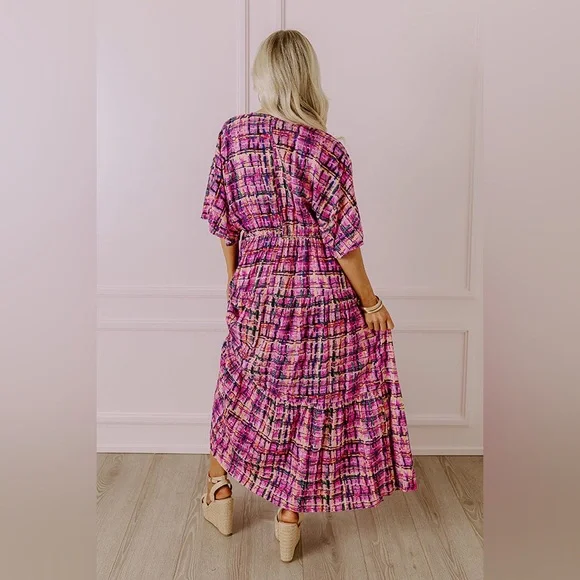 ENTRO NEW HOLDING ON TIGHTLY V NECK MAXI size large Colorful chic boutique - Picture 3 of 9